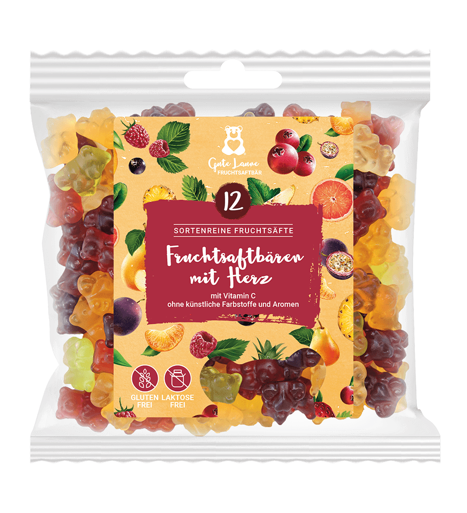 Fruchtgummis Fruchtsaftbär mit Herz, 12-Frucht große Bären (150g)