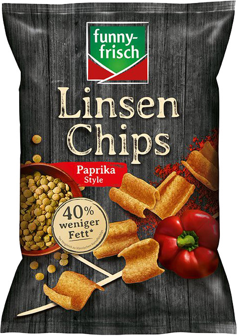 Funny-Frisch Linsen Chips Paprika Style 90G Funny-Frisch Linsen Chips Paprika Style 90G
