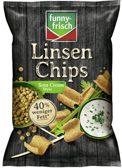 Funny Frisch Linsen Chips Sour Cream 90G Funny Frisch Linsen Chips Sour Cream 90G