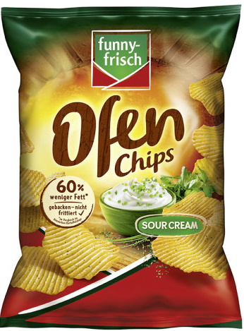 Funny-Frisch Ofen Chips Sour Cream 125G Funny-Frisch Ofen Chips Sour Cream 125G