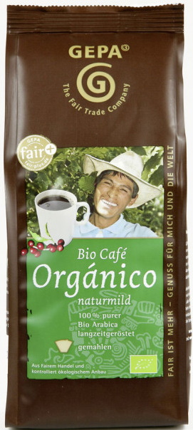 GEPA Faitrade Bio Cafe Organico naturmild gemahlen 250G GEPA Faitrade Bio Cafe Organico naturmild gemahlen 250G