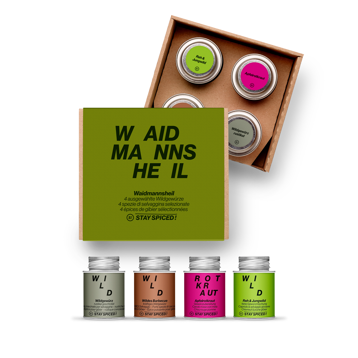 WAIDMANNSHEIL | Gewürze Set | 4er Geschenkbox WAIDMANNSHEIL | Gewürze Set | 4er Geschenkbox