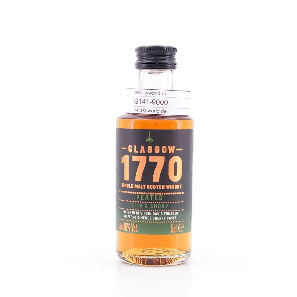 Glasgow Distillery 1770 Glasgow Single Malt Peated 0,050 L/ 46.0% vol Glasgow Distillery 1770 Glasgow Single Malt Peated 0,050 L/ 46.0% vol