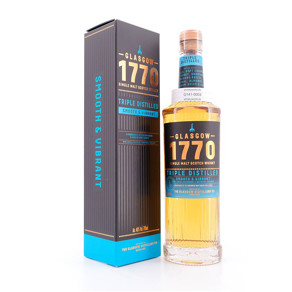 Glasgow Distillery 1770 Glasgow Single Malt Triple 0,70 L/ 46.0% vol Glasgow Distillery 1770 Glasgow Single Malt Triple 0,70 L/ 46.0% vol