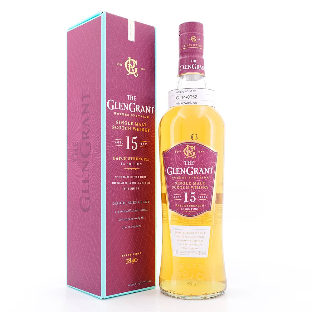 Glen Grant 15 Jahre Batch Strength 1st Edition 0,70 L/ 50.0% vol Glen Grant 15 Jahre Batch Strength 1st Edition 0,70 L/ 50.0% vol