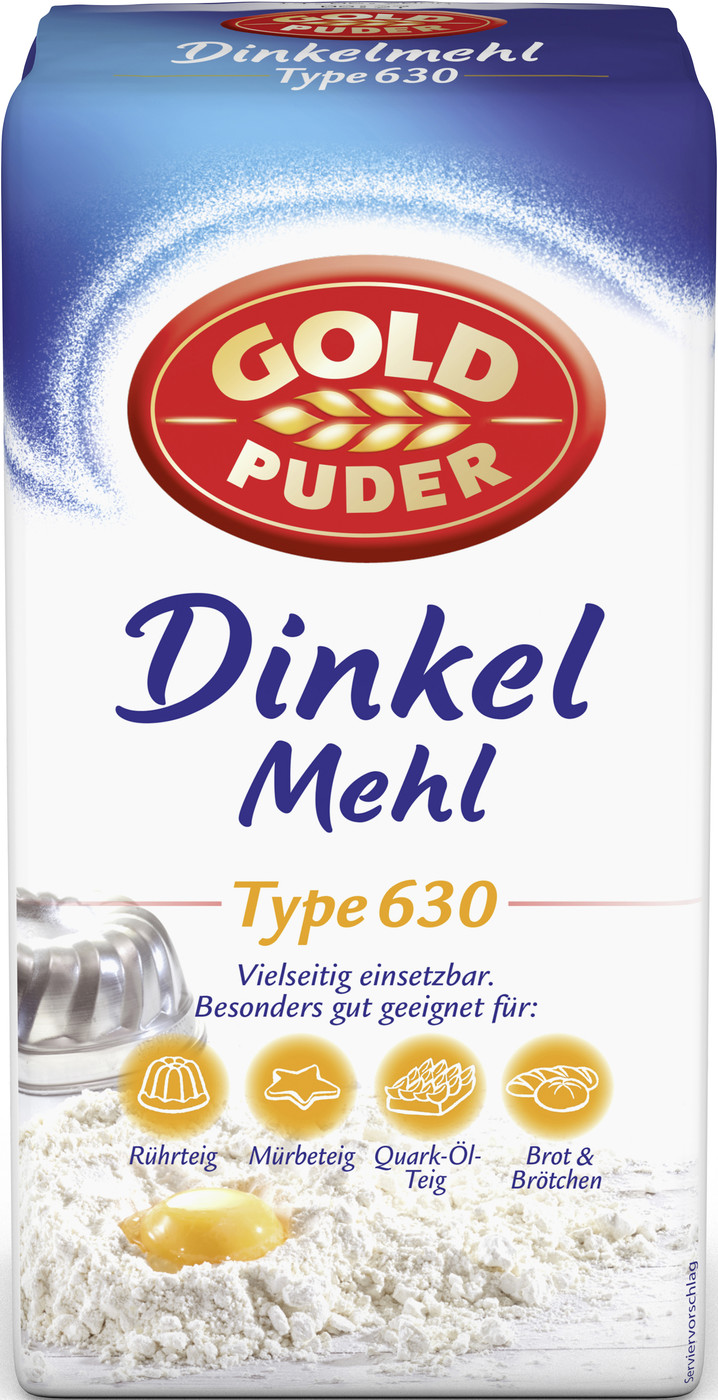 Goldpuder Dinkelmehl Type 630 1 KG