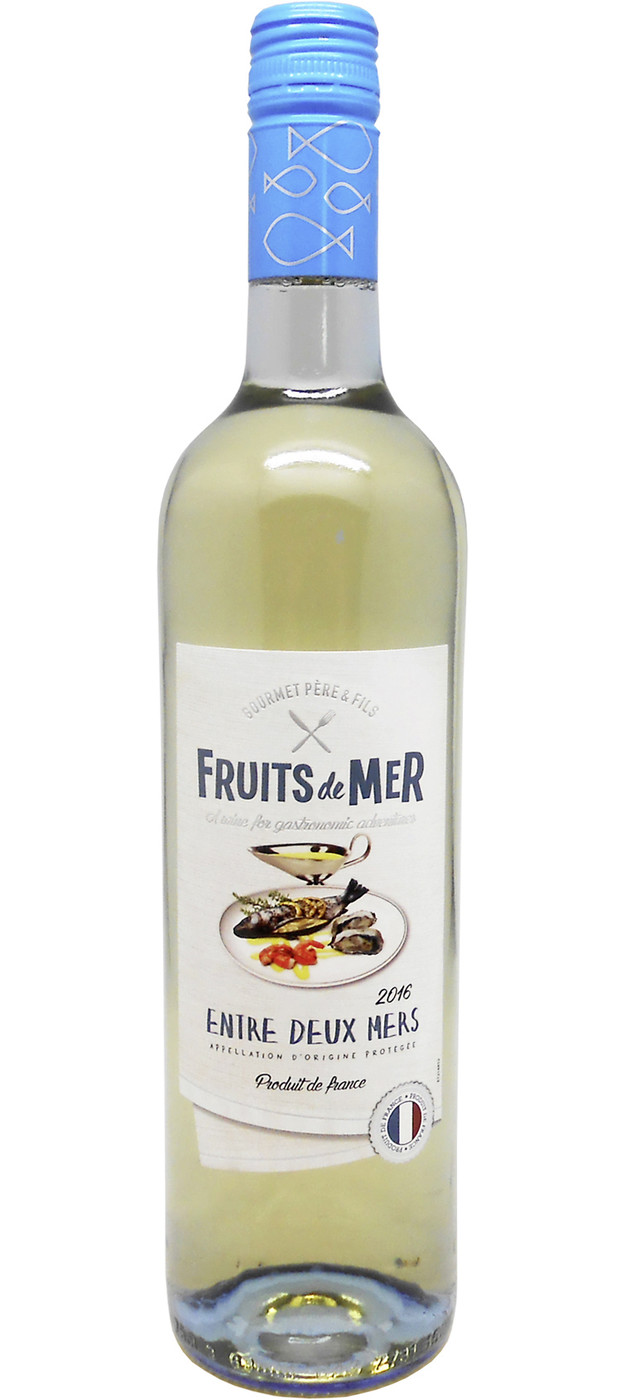 Gourmet Père & Fils Fruits de Mer AOP Entre deux Mers 0,75L - Etikett verschmutzt/beschädigt Gourmet Père & Fils Fruits de Mer AOP Entre deux Mers 0,75L - Etikett verschmutzt/beschädigt