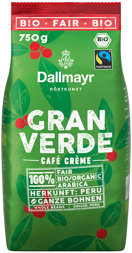 Gran Verde ganze Bohne 750g Bio von Alois Dallmayr Kaffee OHG