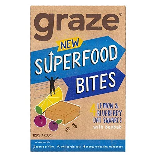 Grasen Blaubeere Und Zitrone Flapjack Mit Super Baobab 4 X 30G Grasen Blaubeere Und Zitrone Flapjack Mit Super Baobab 4 X 30G