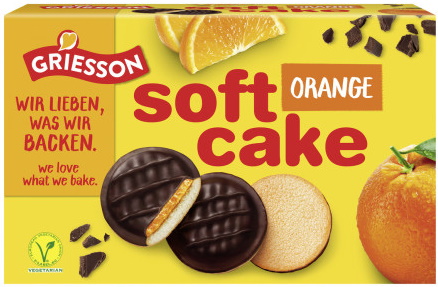 Griesson Soft Cake Zartbitter-Orange 300G Griesson Soft Cake Zartbitter-Orange 300G