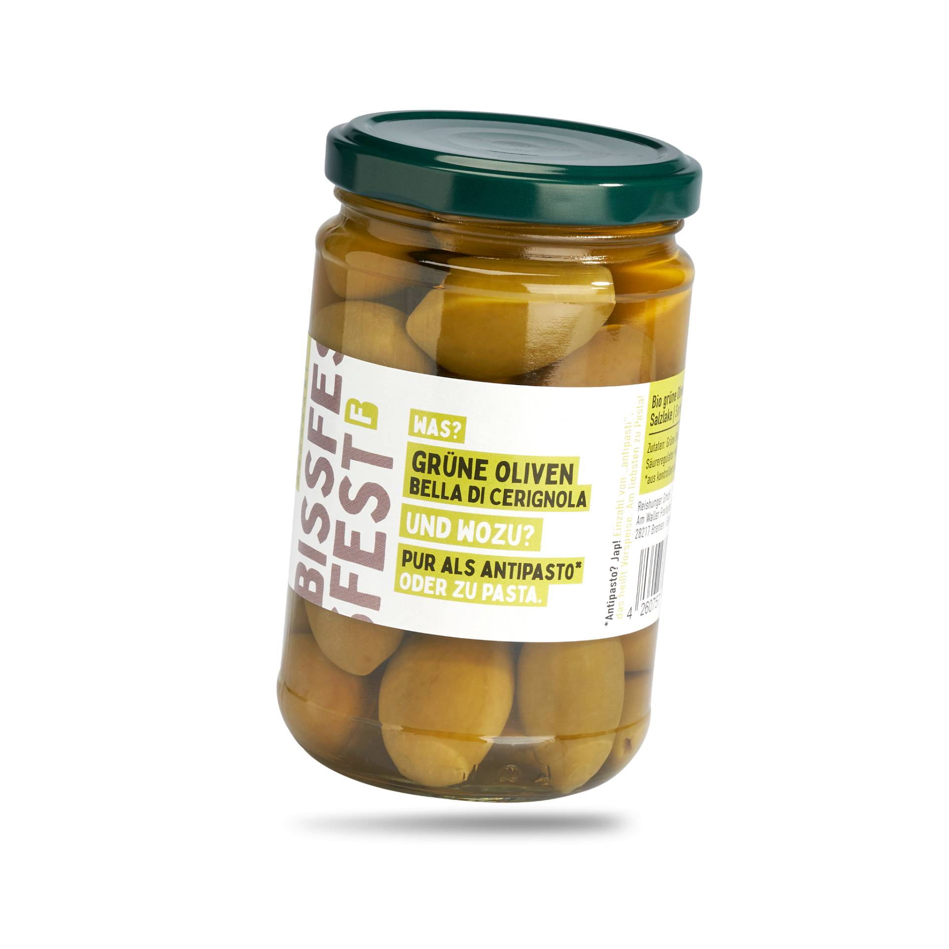 Grüne Bio Oliven (280g) | 100% italienisch