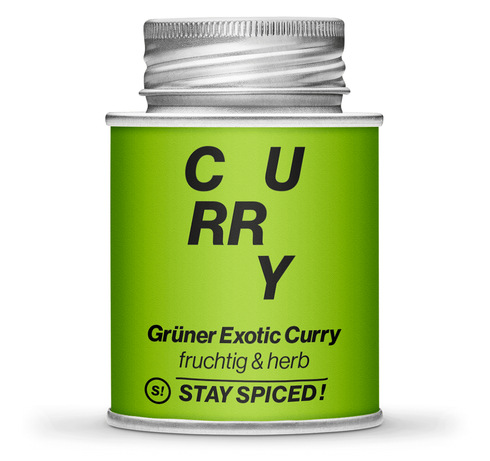 Grüner "Exotic" Curry, fruchtige Mischung, 170ml Schraubdose