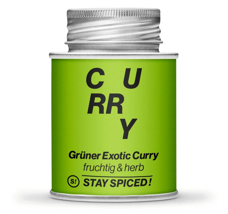 Grüner "Exotic" Curry, fruchtige Mischung, 170ml Schraubdose