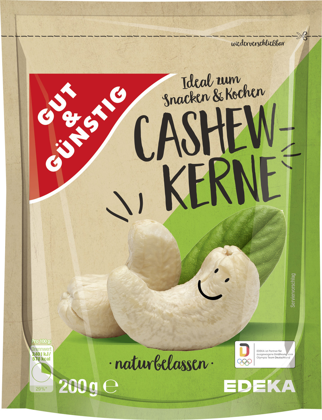 Gut & Günstig Cashewkerne 200G Gut & Günstig Cashewkerne 200G