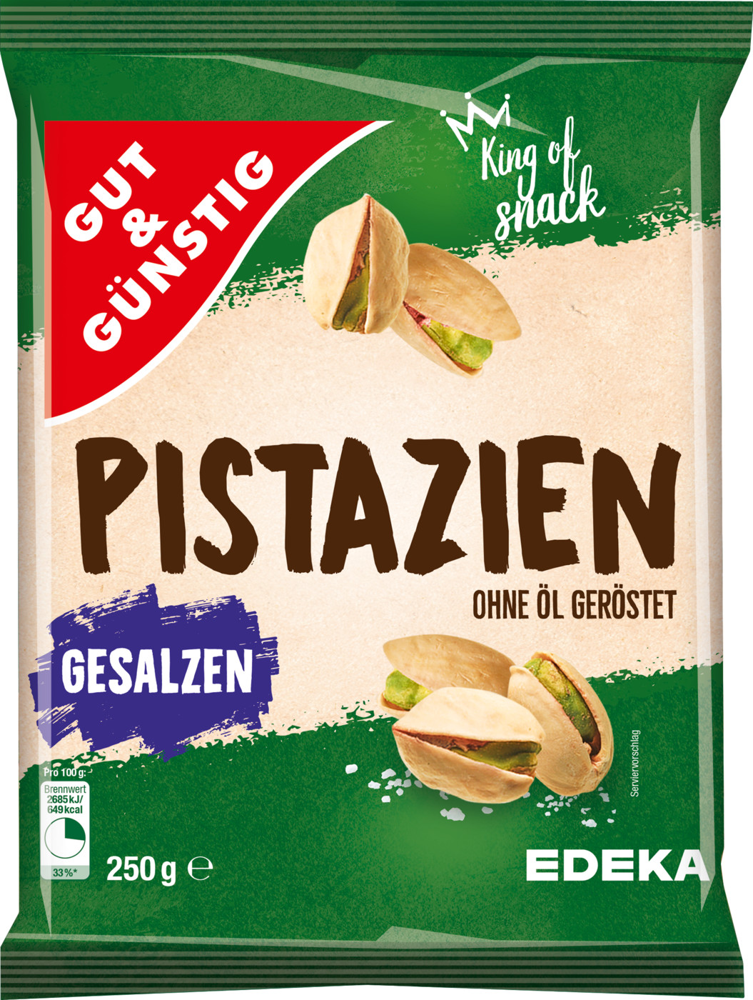 Gut & Günstig Pistazien geröstet & gesalzen 250G