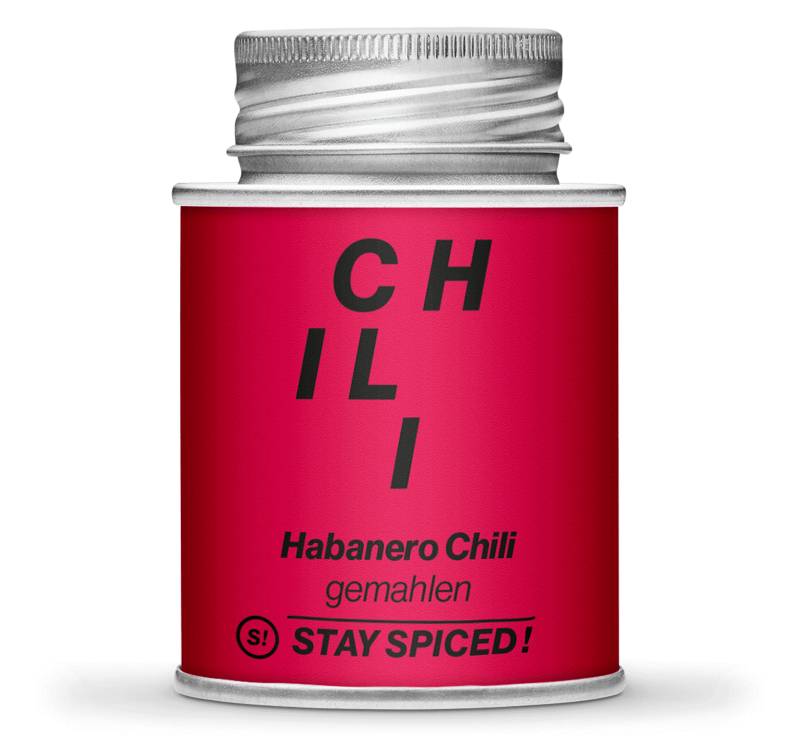 Habanero Chili orange gemahlen, 170ml Schraubdose