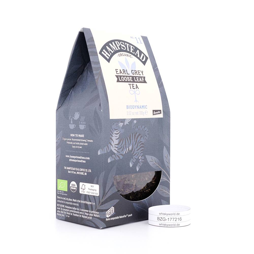 Hampstead Tea BIO Organic Earl Grey loser Tee 100 g Hampstead Tea BIO Organic Earl Grey loser Tee 100 g