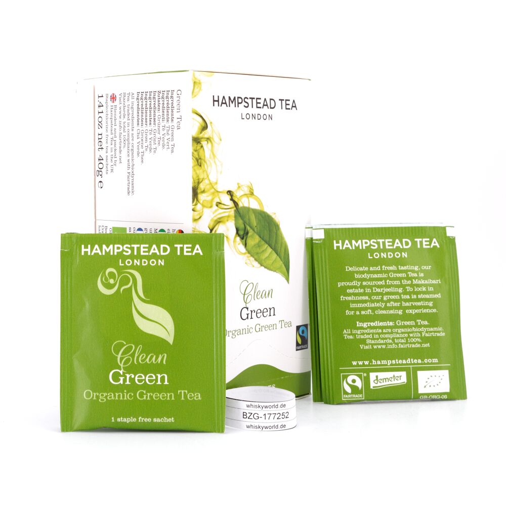 Hampstead Tea BIO Organic Green Tea Clean 20 40 g