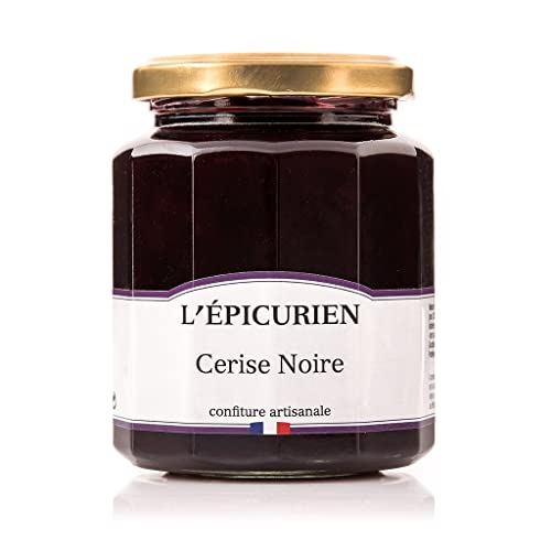 Handwerklich hergestellte Schwarzkirschen Konfitüre mit 55% Fruchtanteil, L'Epicurien, Confiture artisanale Cerise Noire, L'Epicurien, La Méridienne, 320g von L'Epicurien Confiturier