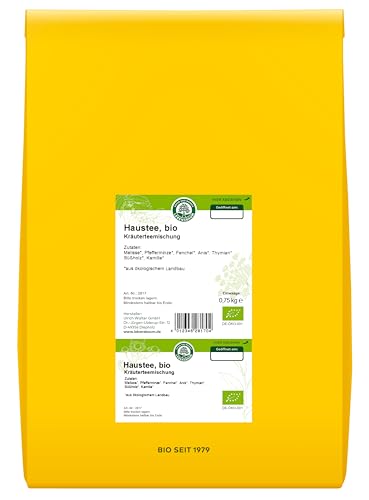 LEBENSBAUM Bio Haustee Kräutertee, Kräuterteemischung lose, Bio Tee mit Melisse, Fenchel, Pfefferminze, Anis & Kamille, mild aromatisch, 750 g von Lebensbaum