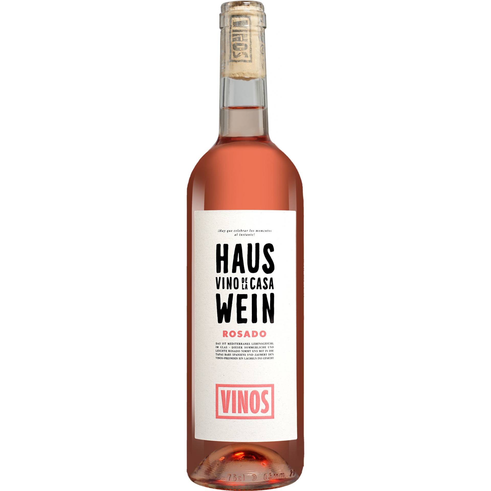 Hauswein Rosado 0.75L 12.5% Vol. Roséwein Trocken aus Spanien Hauswein Rosado 0.75L 12.5% Vol. Roséwein Trocken aus Spanien
