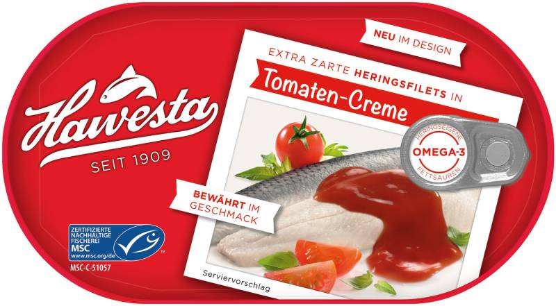 Hawesta Heringsfilet Tomaten-Creme 200G