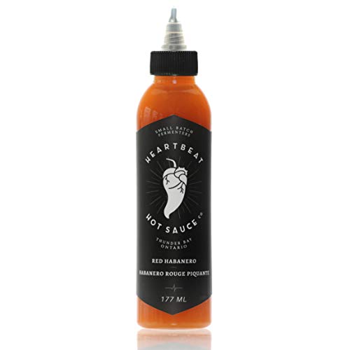 Heartbeat Hot Sauce – Red Habanero – 170 ml – kleine Charge & handgefertigt, vegan, glutenfrei, ohne Konservierungsstoffe, auf heißen Produkten gekennzeichnet. von Heartbeat Hot Sauce Co.