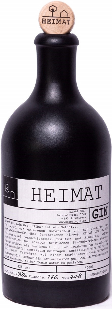 Heimat Gin 43% 0,5L Heimat Gin 43% 0,5L