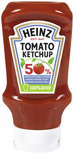 Heinz Tomato Ketchup 50% weniger Zucker & Salz 500ML Heinz Tomato Ketchup 50% weniger Zucker & Salz 500ML