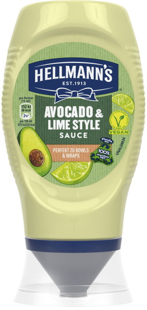 Hellmann's Avocado & Lime Style Sauce 250ML