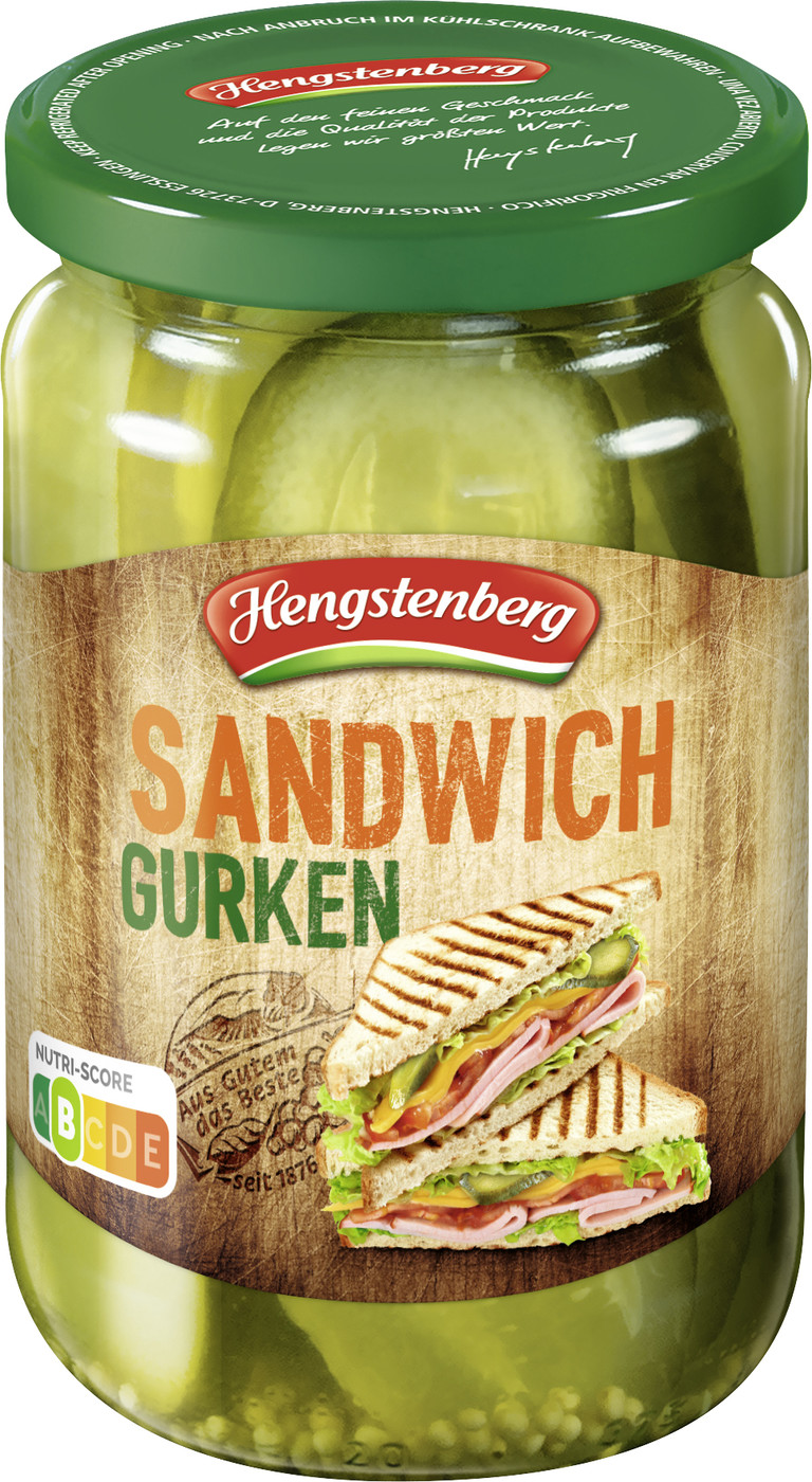 Hengstenberg Sandwich Gurken 330G
