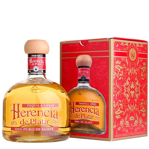 Herencia de Plata Tequila Anejo 38%, Premium-Tequila aus Mexiko, 700ml, 18 Monate im Eichenfass gelagert von Herencia de Plata