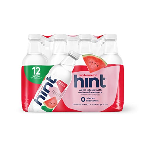 Hint Premium Essence Water, Watermelon, 16 Ounce Bottles (Pack of 12) by Hint
