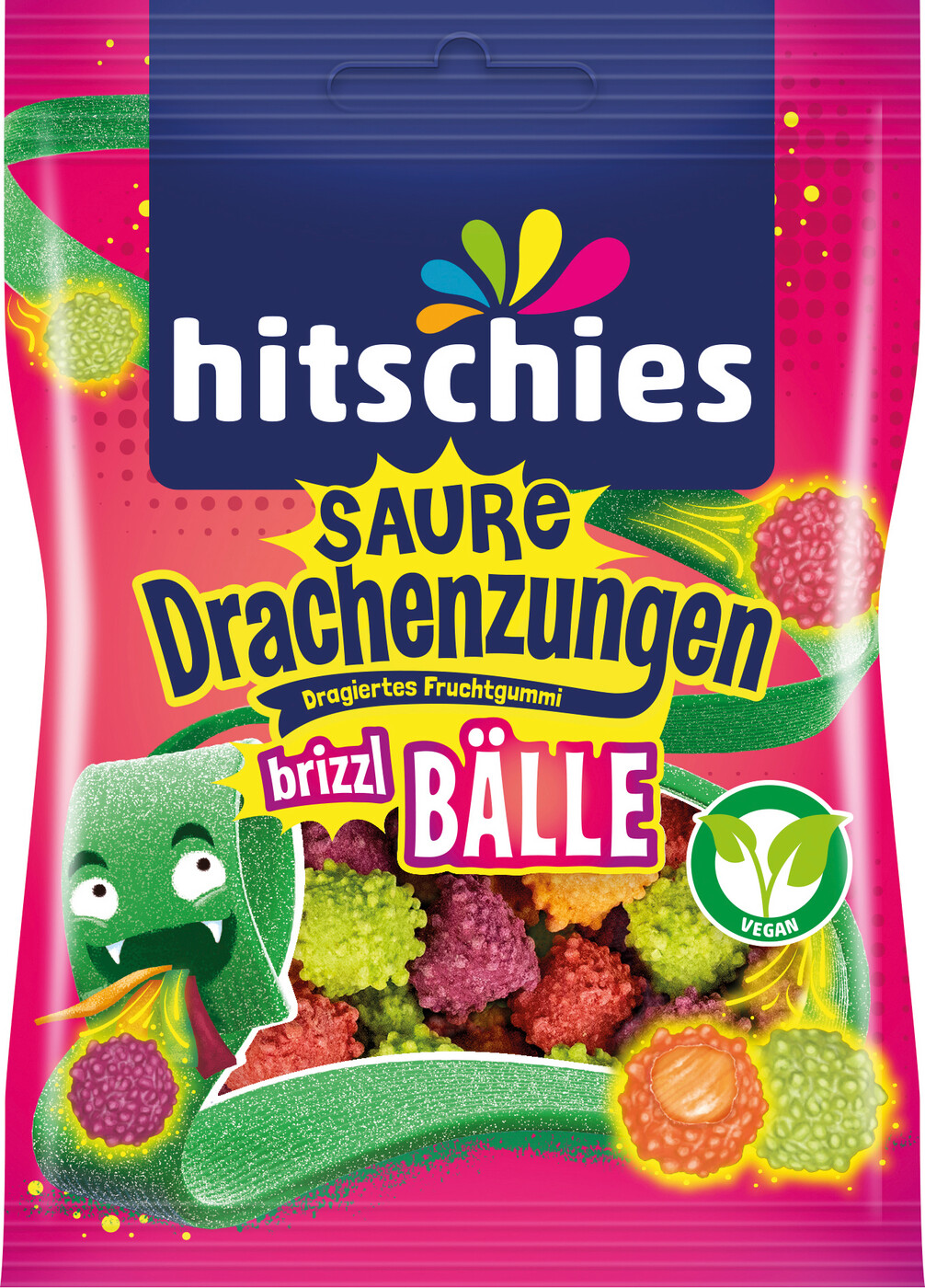 Hitschler Hitschies Saure Drachenzungen Brizzl Bälle 100G Hitschler Hitschies Saure Drachenzungen Brizzl Bälle 100G