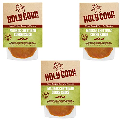 Holy Cow! Currysoßen, Currysoße aus Madras Chettinad 250g (Los von 3) von Holy Cow!