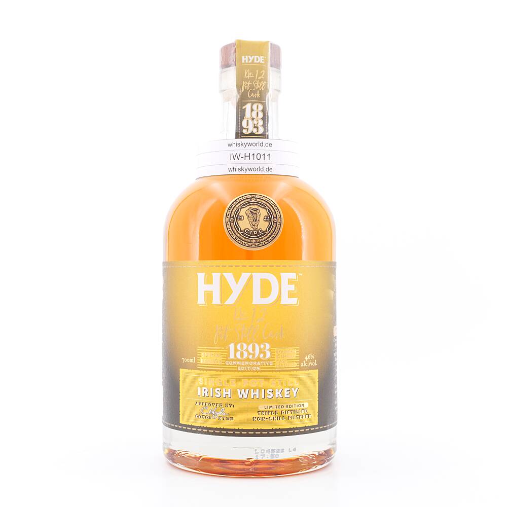 Hyde No. 12 Single Pot Still Irish Whiskey Bourbon 0,70 L/ 46.0% vol Hyde No. 12 Single Pot Still Irish Whiskey Bourbon 0,70 L/ 46.0% vol