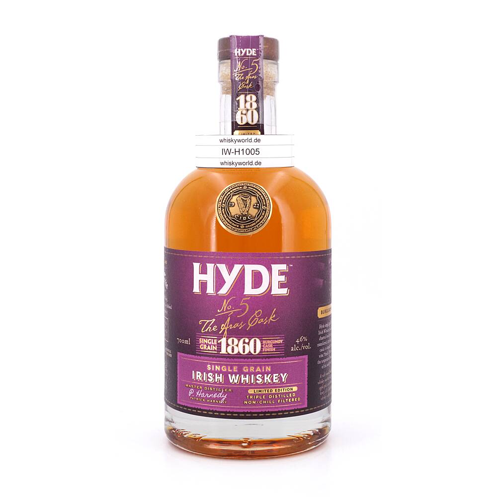 Hyde No. 5 Single Grain Burgundy Wood Finish 0,70 L/ 46.0% vol Hyde No. 5 Single Grain Burgundy Wood Finish 0,70 L/ 46.0% vol