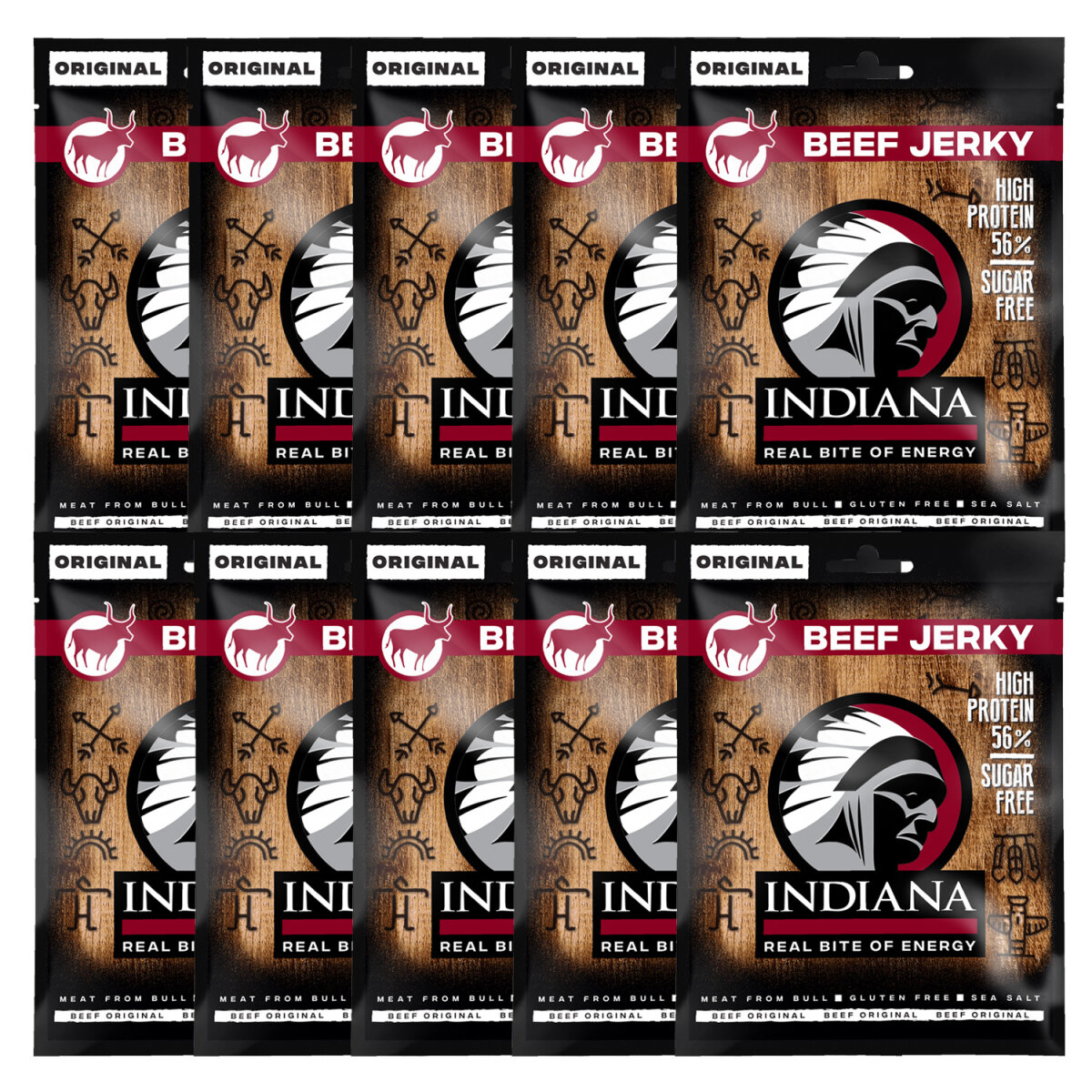 INDIANA Beef Jerky - 25g 10er Pack Original
