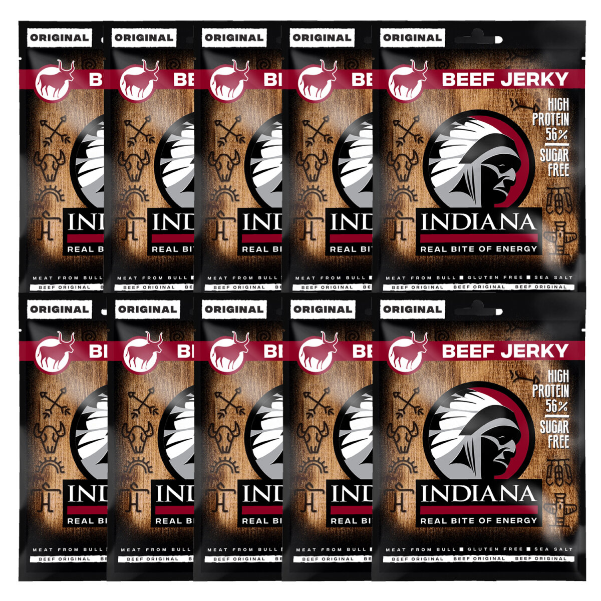 INDIANA Beef Jerky - 25g 10er Pack Original INDIANA Beef Jerky - 25g 10er Pack Original