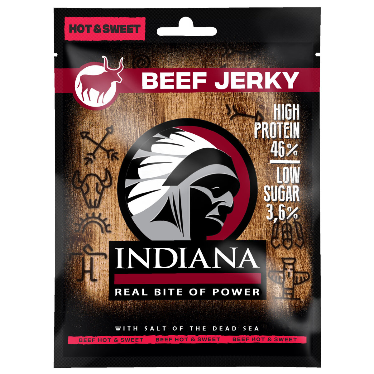 INDIANA Beef Jerky - 25g Einzelpack Hot & Sweet