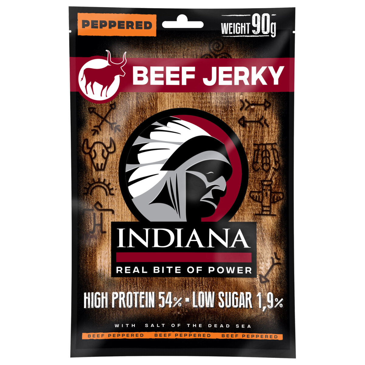 INDIANA Beef Jerky - 25g Einzelpack Peppered
