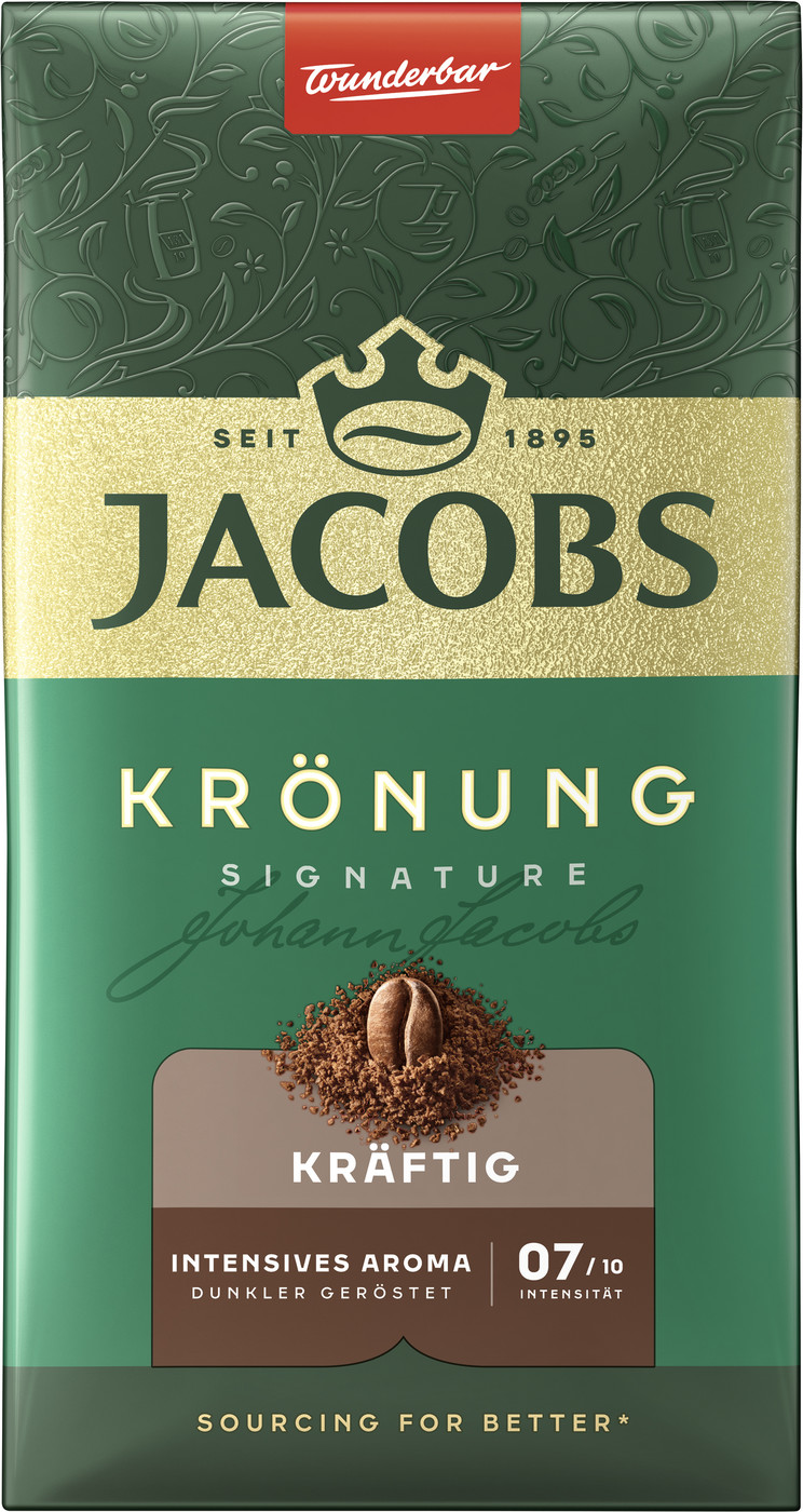 Jacobs Krönung Kaffee Kräftig gemahlen 500G Jacobs Krönung Kaffee Kräftig gemahlen 500G