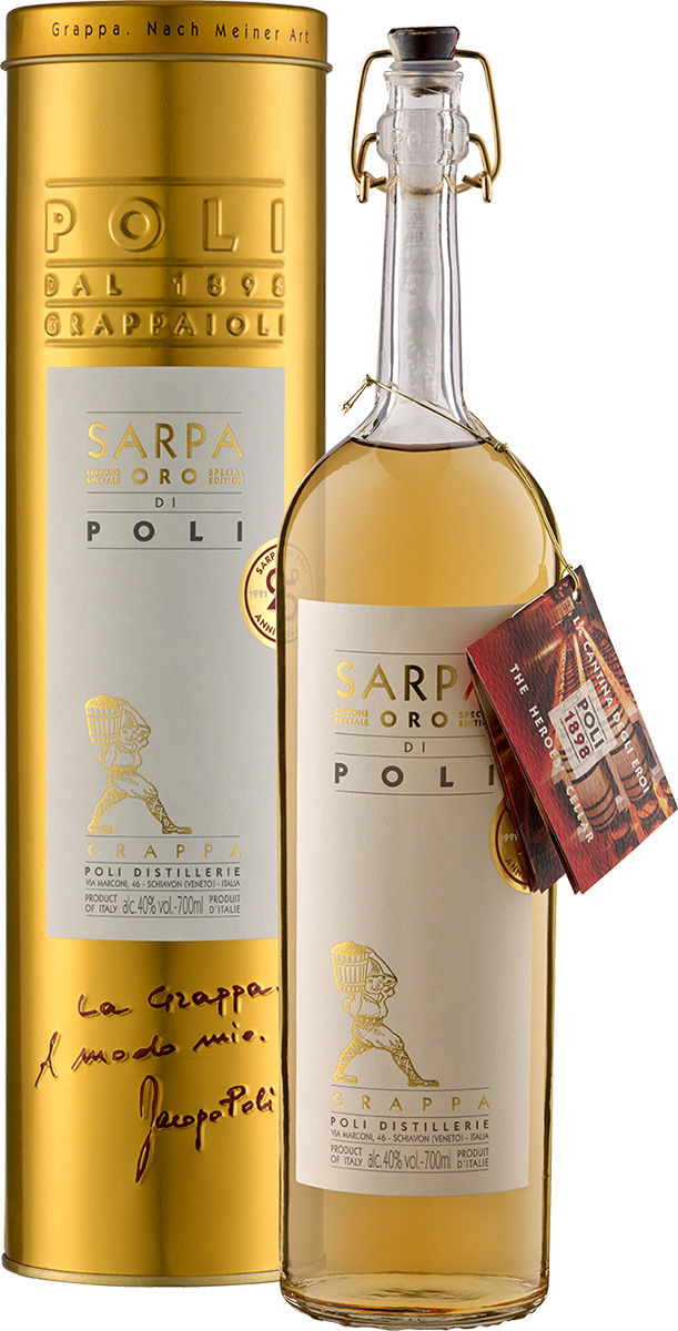 Jacopo Poli Sarpa di Barrique Oro di Poli - in Geschenkröhre - Jacopo Poli Sarpa di Barrique Oro di Poli - in Geschenkröhre -