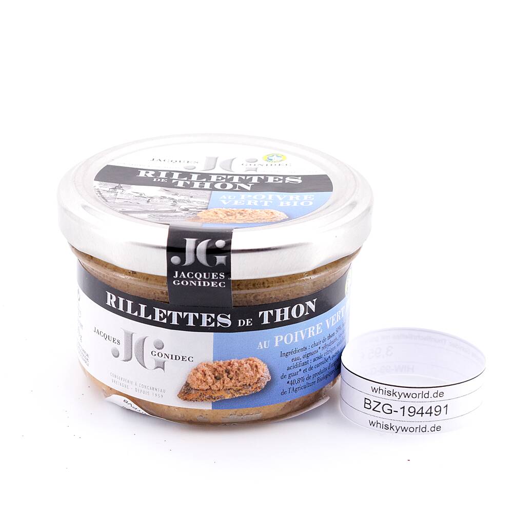 Jacques Gonidec Thunfischrillettes mit grünem 90 g Jacques Gonidec Thunfischrillettes mit grünem 90 g