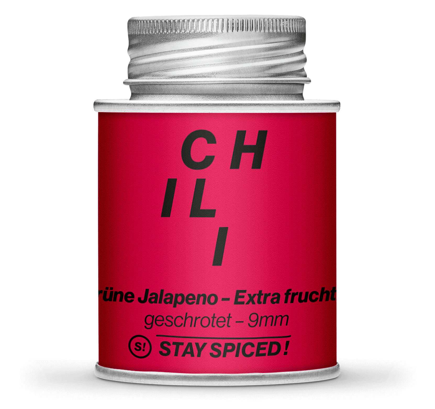 Jalapeno Chili, grün geschrotet 9mm - Extra Fruchtig!, 170ml Schraubdose Jalapeno Chili, grün geschrotet 9mm - Extra Fruchtig!, 170ml Schraubdose