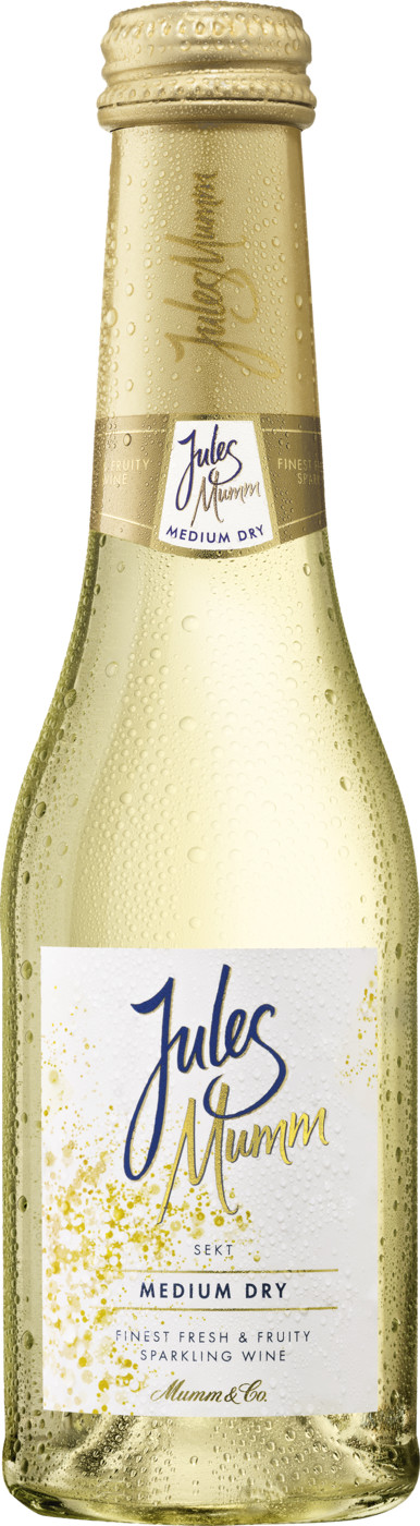 Jules Mumm Medium Dry 0,2L - Etikett verschmutzt/beschädigt Jules Mumm Medium Dry 0,2L - Etikett verschmutzt/beschädigt