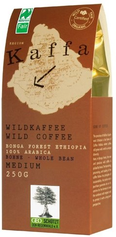 Kaffa Fairtrade Wildkaffee medium ganze Bohne Kaffa Fairtrade Wildkaffee medium ganze Bohne