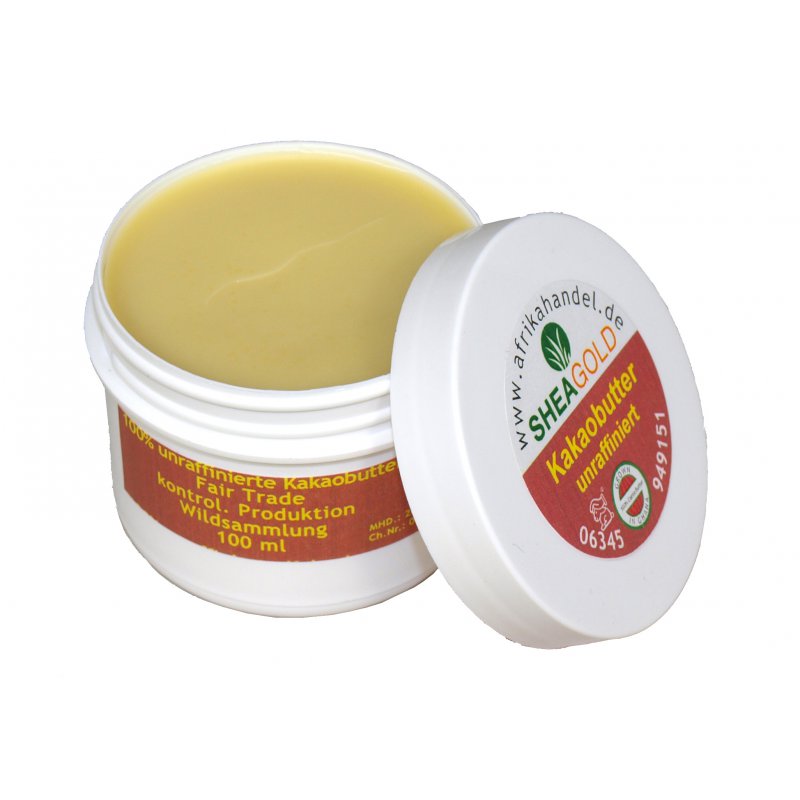 Kakaobutter unraffiniert Fair Trade, 100ml Kakaobutter unraffiniert Fair Trade, 100ml