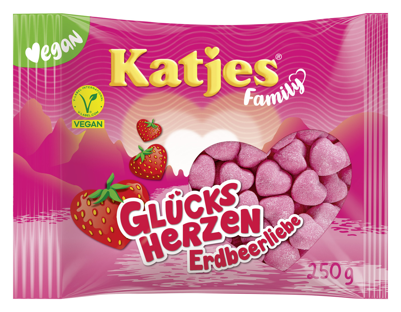 Katjes Family Glücksherzen Erdbeerliebe 250G Katjes Family Glücksherzen Erdbeerliebe 250G