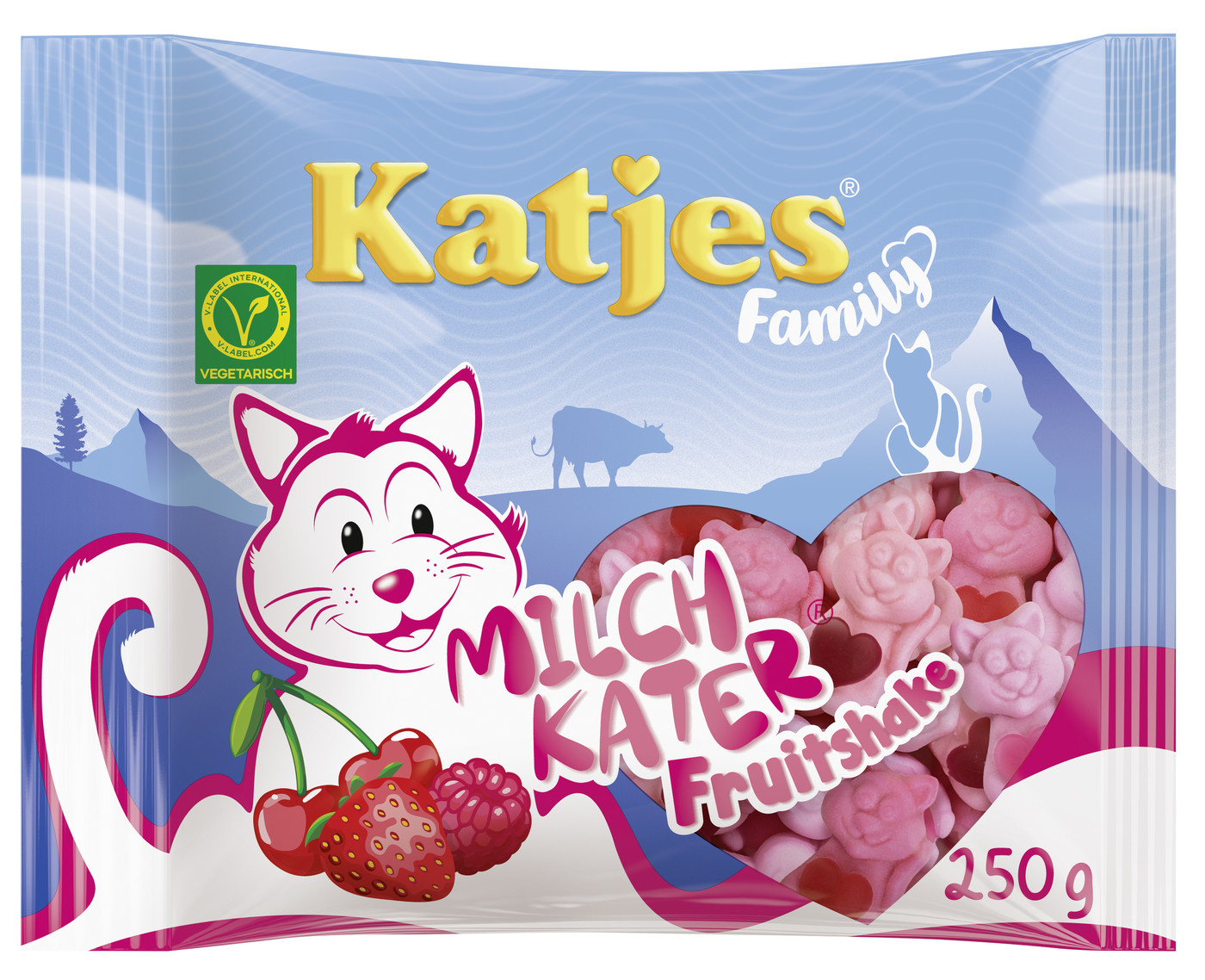 Katjes Family Milchkater Fruitshake 250G Katjes Family Milchkater Fruitshake 250G